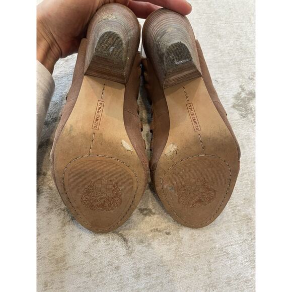 VINCE‎ CAMUTO Women's Eliaz Caged Peep Toe Sandals Size 8.5M With Box - Picture 5 of 8